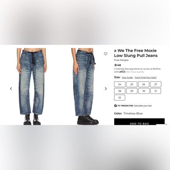 Free People Moxie Barrel Distressed Jeans New - Picture 6 of 12